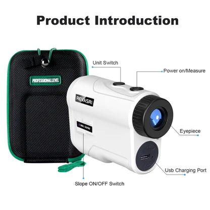 Laser Golf Rangefinder with Slope, Flag Lock Vibration & Rechargeable Battery | Accurate Golf Distance Finder