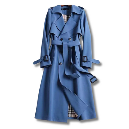 Beige trenchcoat med bælte til kvinder