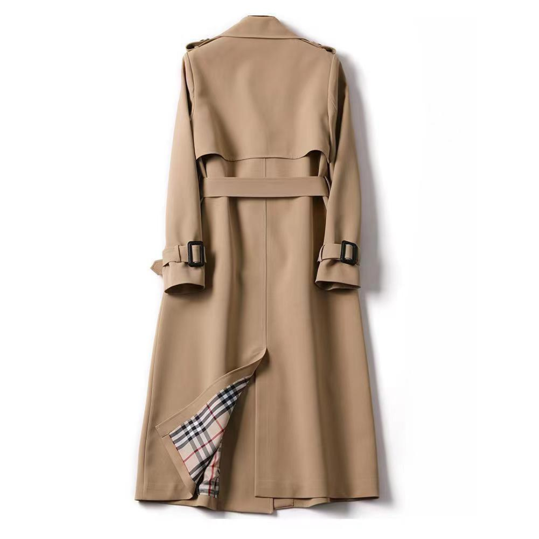 Beige trenchcoat med bælte til kvinder