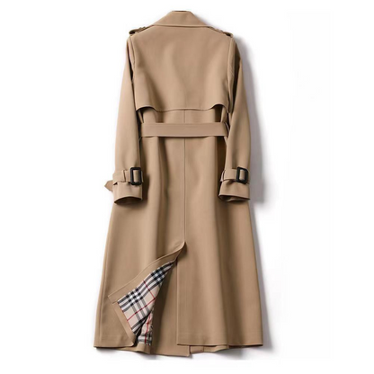 Beige trenchcoat med bælte til kvinder